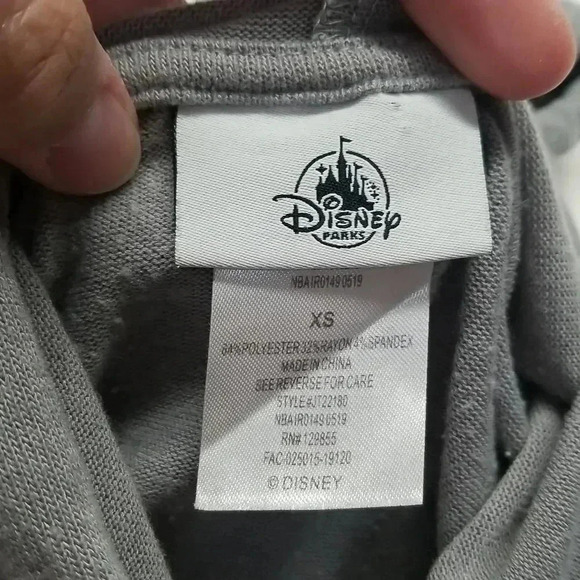 {Disney Parks} Currently Craving Snacks Print Grey Sleevesless Hooded Sweater - Picture 8 of 10